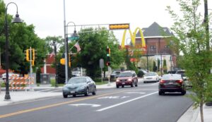 Downtown Rhinelander roads lead to homes by Minocqua Radon Mitigation & Testing 11070 Bellwood Dr Ste 42, Minocqua, WI 54548 town